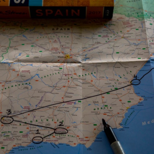 Spain Route Map